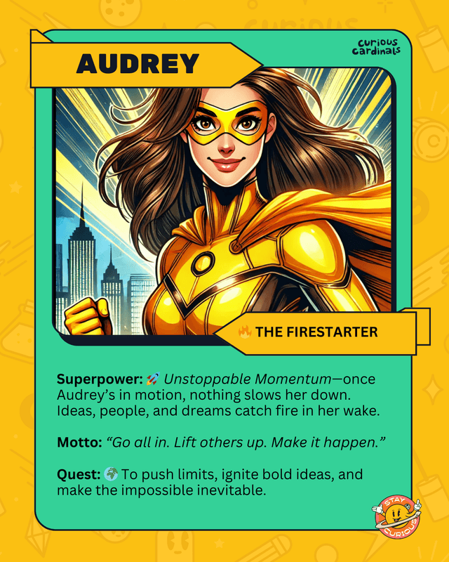 Sample superhero trading card